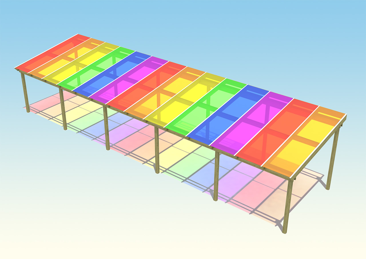 Lean-to Shelter Rainbow Render 1
