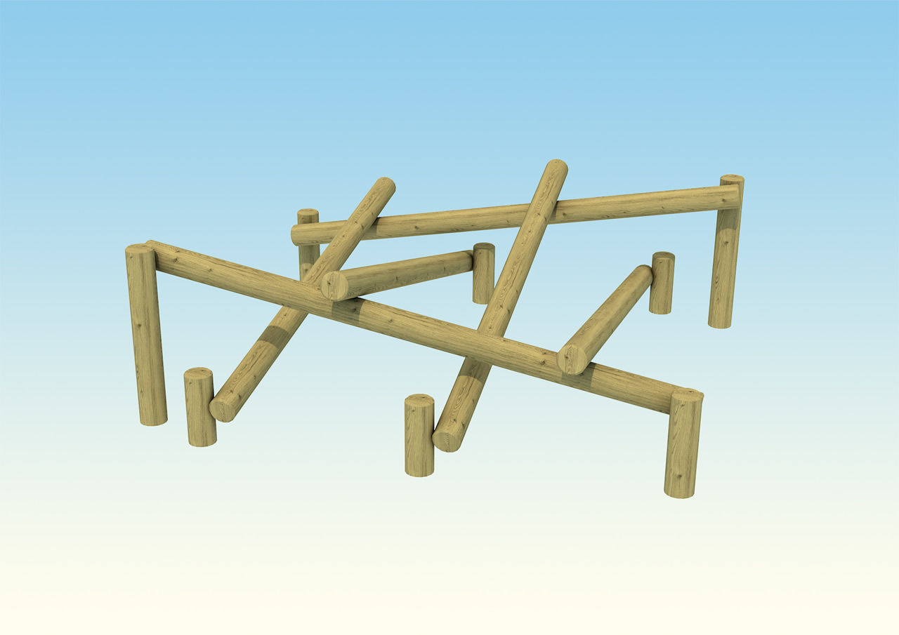 Log-Ladder-climbing-frame